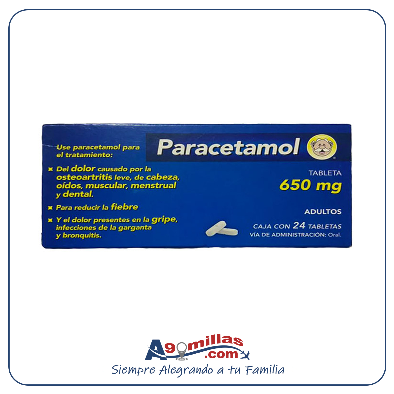 Paracetamol de 650 mg