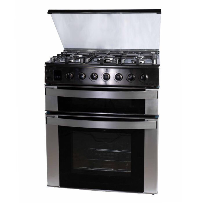 ESTUFA DE 5 QUEMADORES A. INOX DOBLE HORNO - Imagen 1