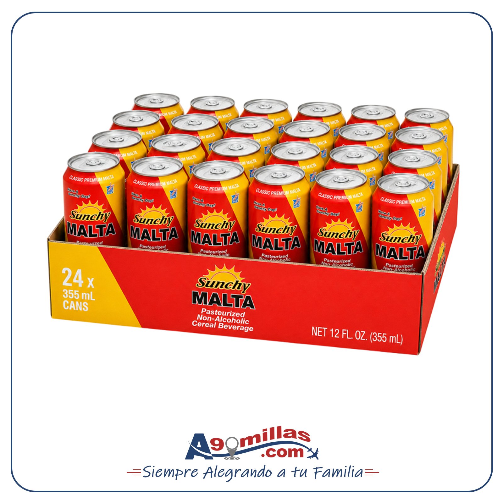 Malta Sunchy 355 ml Caja Caja de Malta Sunchy 24 U × 355 ml - Imagen 1
